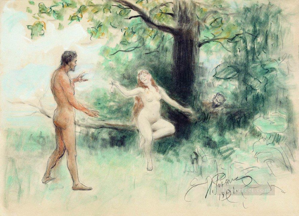 誘惑 1891年 イリヤ・レーピン油絵